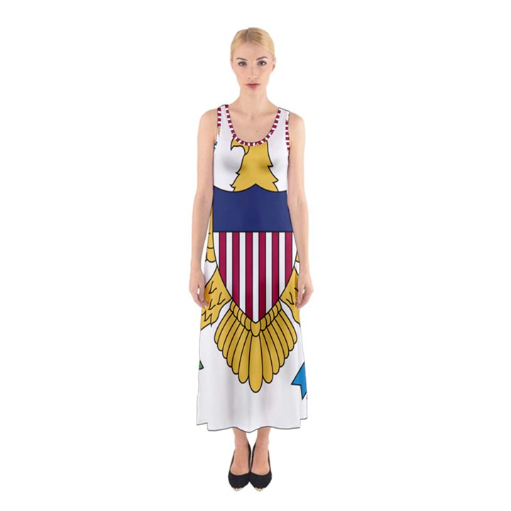 Flag of U.S. Virgin Islands Sleeveless Maxi Dress