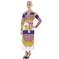 Flag Of U S  Virgin Islands Velvet Maxi Wrap Dress by abbeyz71