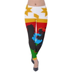 Coat Of Arms Of Russian Republic Of Karelia Velvet Leggings by abbeyz71