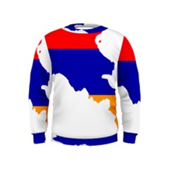 Flag Map Of Armenia Kids  Sweatshirt