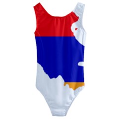 Flag Map Of Armenia Kids  Cut-out Back One Piece Swimsuit by abbeyz71