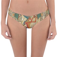 Egyptian Man Sun God Ra Amun Reversible Hipster Bikini Bottoms by Sapixe