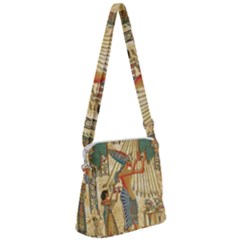 Egyptian Man Sun God Ra Amun Zipper Messenger Bag by Sapixe