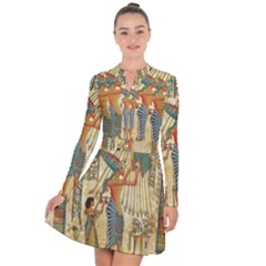 Egyptian Man Sun God Ra Amun Long Sleeve Panel Dress