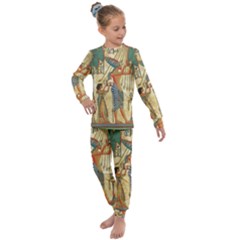 Egyptian Man Sun God Ra Amun Kids  Long Sleeve Set 