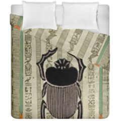 Egyptian Design Beetle Duvet Cover Double Side (california King Size) by Sapixe