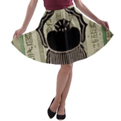 Egyptian Design Beetle A-line Skater Skirt