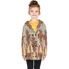 Egyptian Design Man Royal Kids  Double Breasted Button Coat by Sapixe