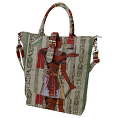 Egyptian Design Man Royal Buckle Top Tote Bag