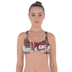 Egyptian Tutunkhamun Pharaoh Design Got No Strings Sports Bra