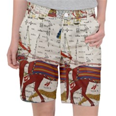 Egyptian Tutunkhamun Pharaoh Design Pocket Shorts by Sapixe