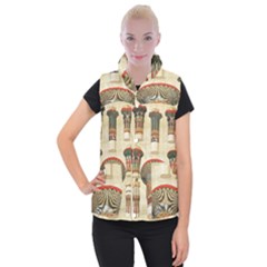 Egyptian Architecture Column Women s Button Up Vest by Sapixe