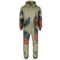 Egyptian Woman Wings Design Hooded Jumpsuit (men)  by Sapixe