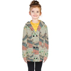 Egyptian Woman Wings Design Kids  Double Breasted Button Coat