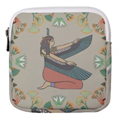 Egyptian Woman Wings Design Mini Square Pouch