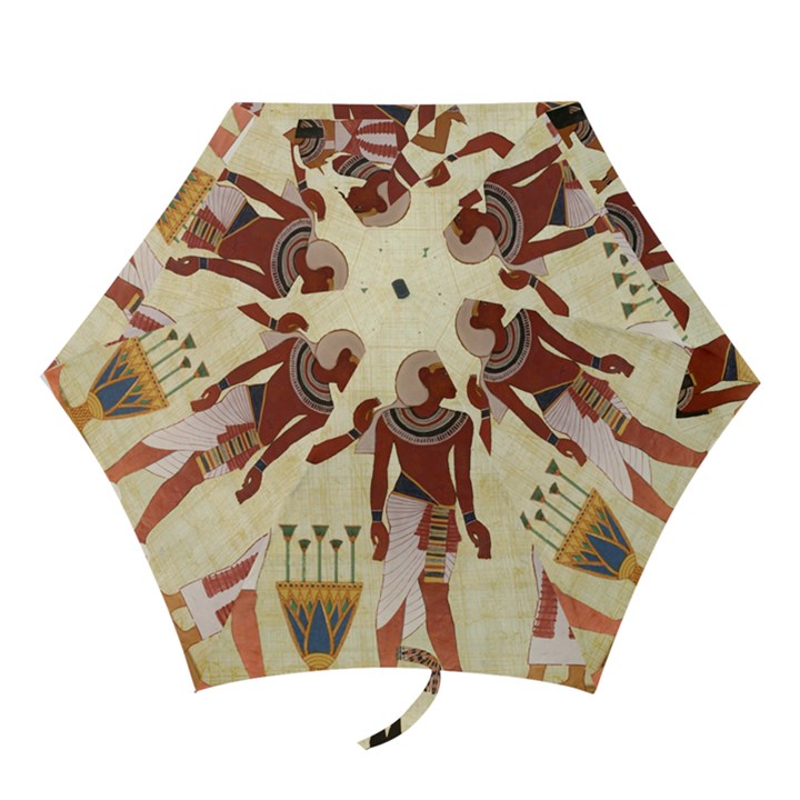 Egyptian Design Man Woman Priest Mini Folding Umbrellas