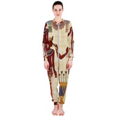 Egyptian Design Man Woman Priest Onepiece Jumpsuit (ladies)  by Sapixe