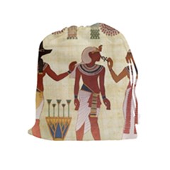 Egyptian Design Man Woman Priest Drawstring Pouch (xl)