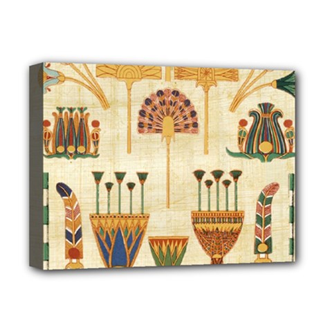 Egyptian Paper Papyrus Hieroglyphs Deluxe Canvas 16  X 12  (stretched) 