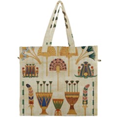 Egyptian Paper Papyrus Hieroglyphs Canvas Travel Bag by Sapixe