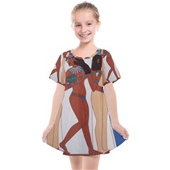 Egypt Fresco Mural Decoration Kids  Smock Dress