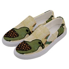 Egyptian Paper Papyrus Bird Men s Canvas Slip Ons by Sapixe