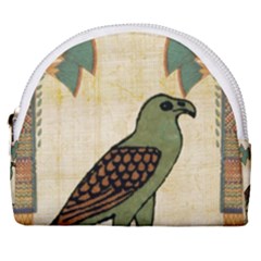 Egyptian Paper Papyrus Bird Horseshoe Style Canvas Pouch