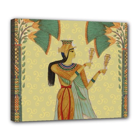 Egyptian Design Man Artifact Royal Deluxe Canvas 24  X 20  (stretched)