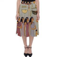 Egyptian Paper Women Child Owl Classic Midi Skirt by Sapixe