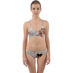 Egyptian Design Men Worker Slaves Wrap Around Bikini Set by Sapixe