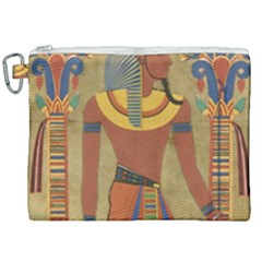 Egyptian Tutunkhamun Pharaoh Design Canvas Cosmetic Bag (xxl) by Sapixe