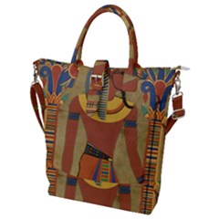 Egyptian Tutunkhamun Pharaoh Design Buckle Top Tote Bag