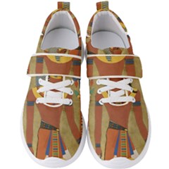 Egyptian Tutunkhamun Pharaoh Design Men s Velcro Strap Shoes