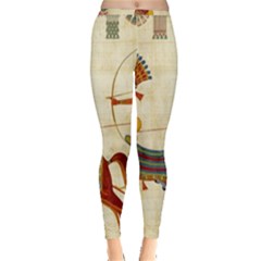 Egyptian Tutunkhamun Pharaoh Design Inside Out Leggings by Sapixe