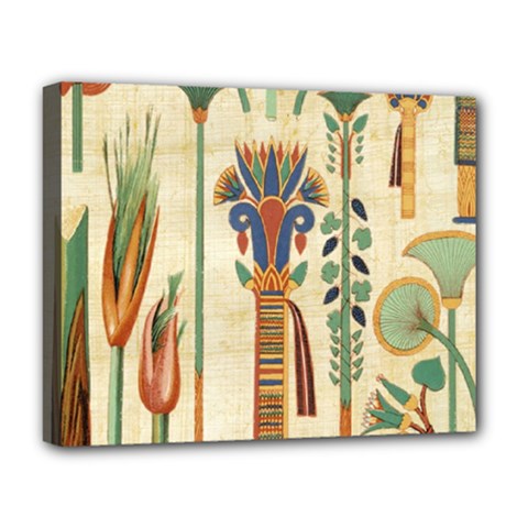 Egyptian Paper Papyrus Hieroglyphs Deluxe Canvas 20  X 16  (stretched)