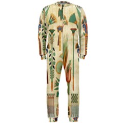 Egyptian Paper Papyrus Hieroglyphs Onepiece Jumpsuit (men)  by Sapixe