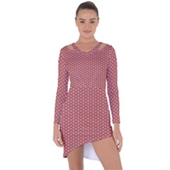 Pattern Star Backround Asymmetric Cut-out Shift Dress