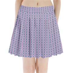 Pattern Star Flower Backround Pleated Mini Skirt
