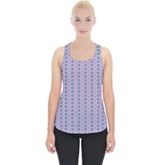 Pattern Star Flower Backround Piece Up Tank Top