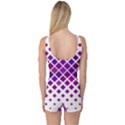 Pattern Square Purple Horizontal One Piece Boyleg Swimsuit View2