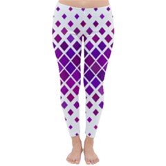 Pattern Square Purple Horizontal Classic Winter Leggings