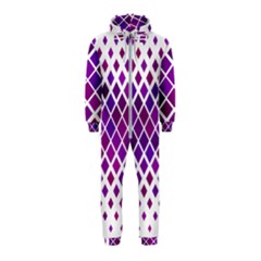 Pattern Square Purple Horizontal Hooded Jumpsuit (kids)