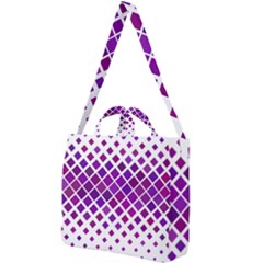 Pattern Square Purple Horizontal Square Shoulder Tote Bag