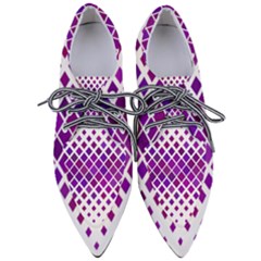 Pattern Square Purple Horizontal Pointed Oxford Shoes