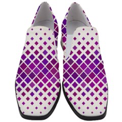 Pattern Square Purple Horizontal Slip On Heel Loafers by HermanTelo