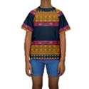 Pattern Ornaments Africa Safari Kids  Short Sleeve Swimwear View1