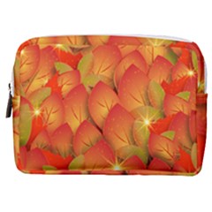 Pattern Texture Leaf Make Up Pouch (medium) by HermanTelo