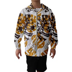 Pattern Leaves Kids  Hooded Windbreaker