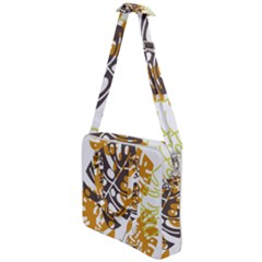 Pattern Leaves Cross Body Office Bag