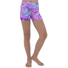 Pattern Texture Art Rainbow Kids  Lightweight Velour Yoga Shorts